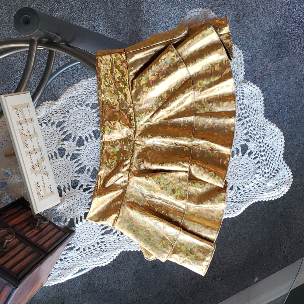 Gold Mini Skirt